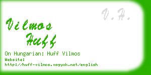 vilmos huff business card